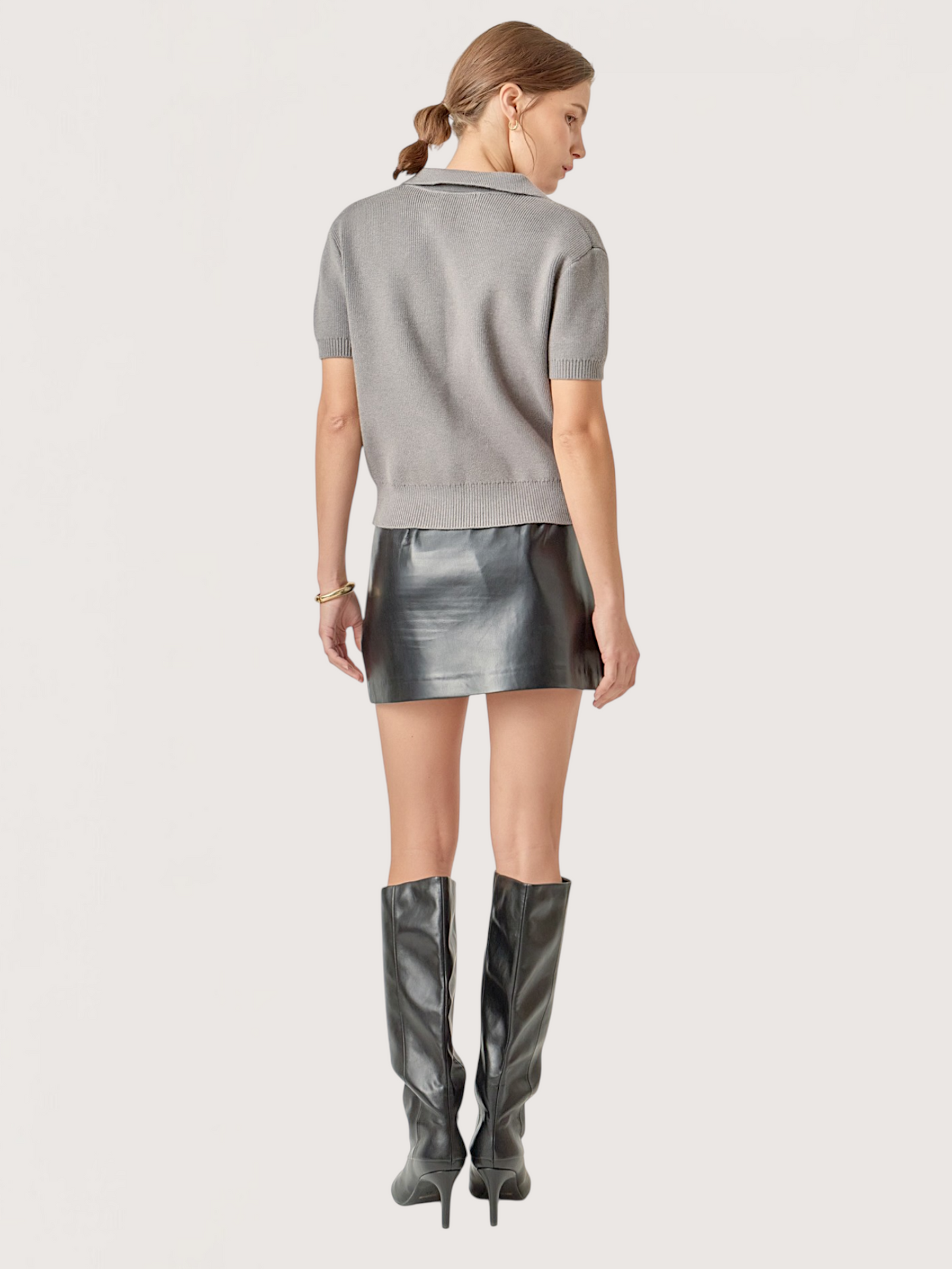 Mini Leather Skort