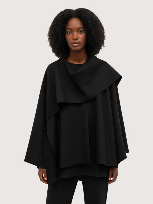 Bondi Scarf Overcoat | Black