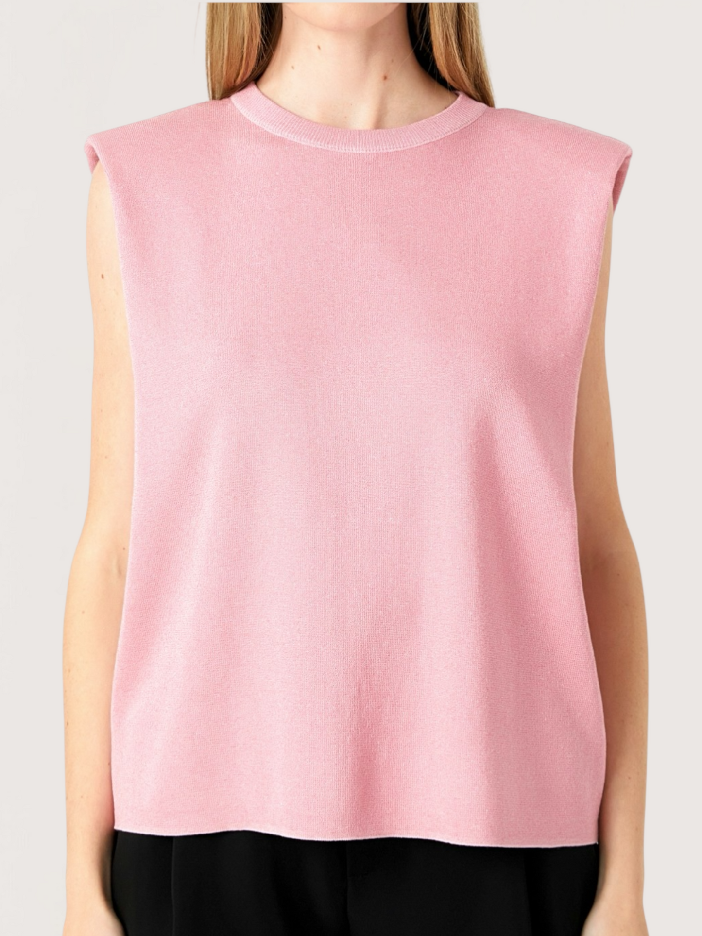 Power Shoulder Knit Top