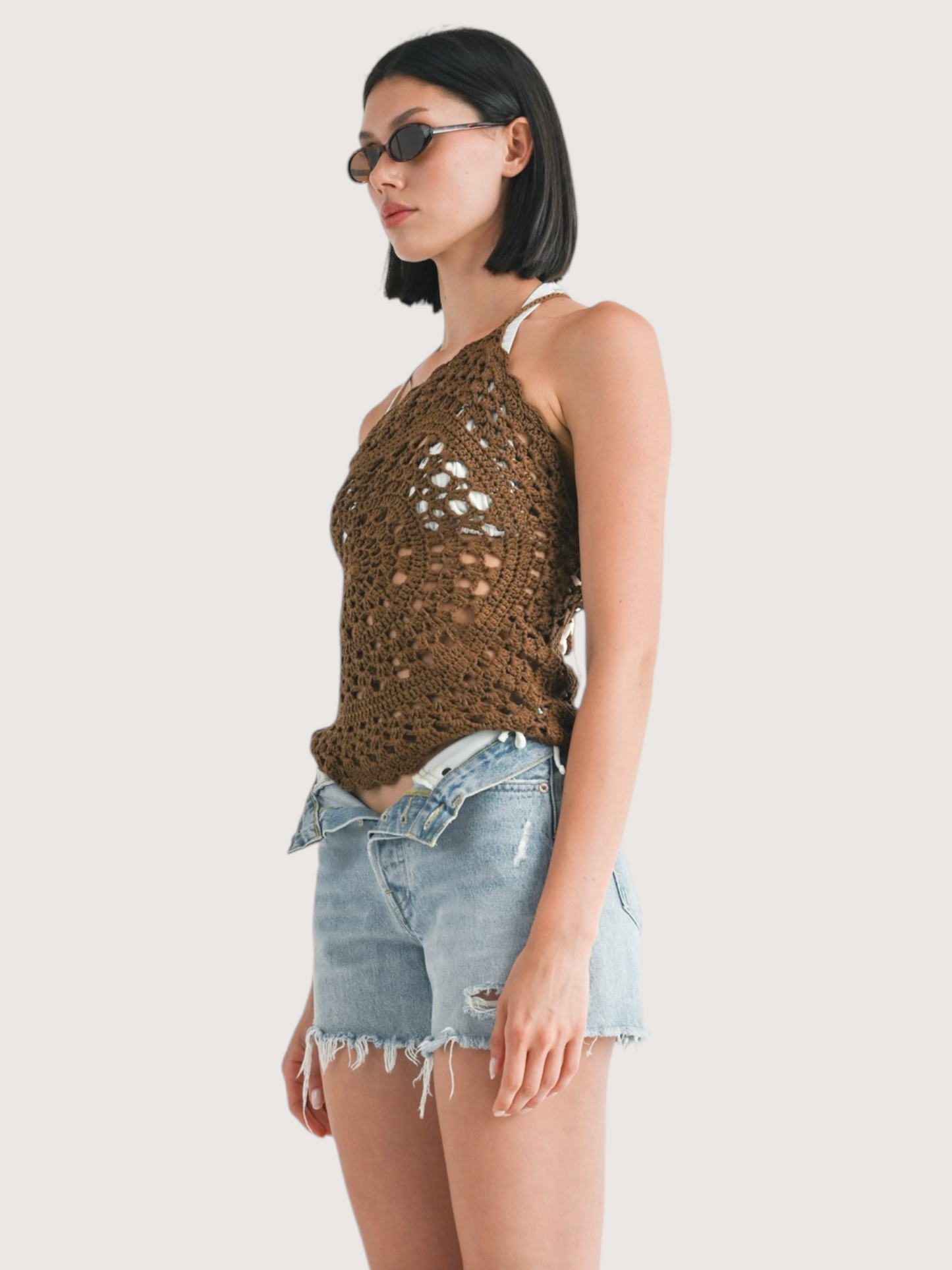 Asymmetric Crochet Tank