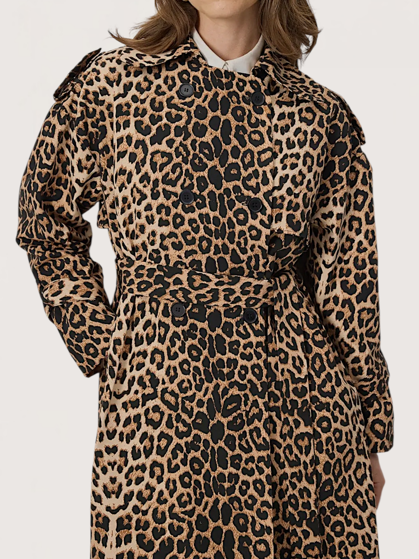 Leopard Trench Coat