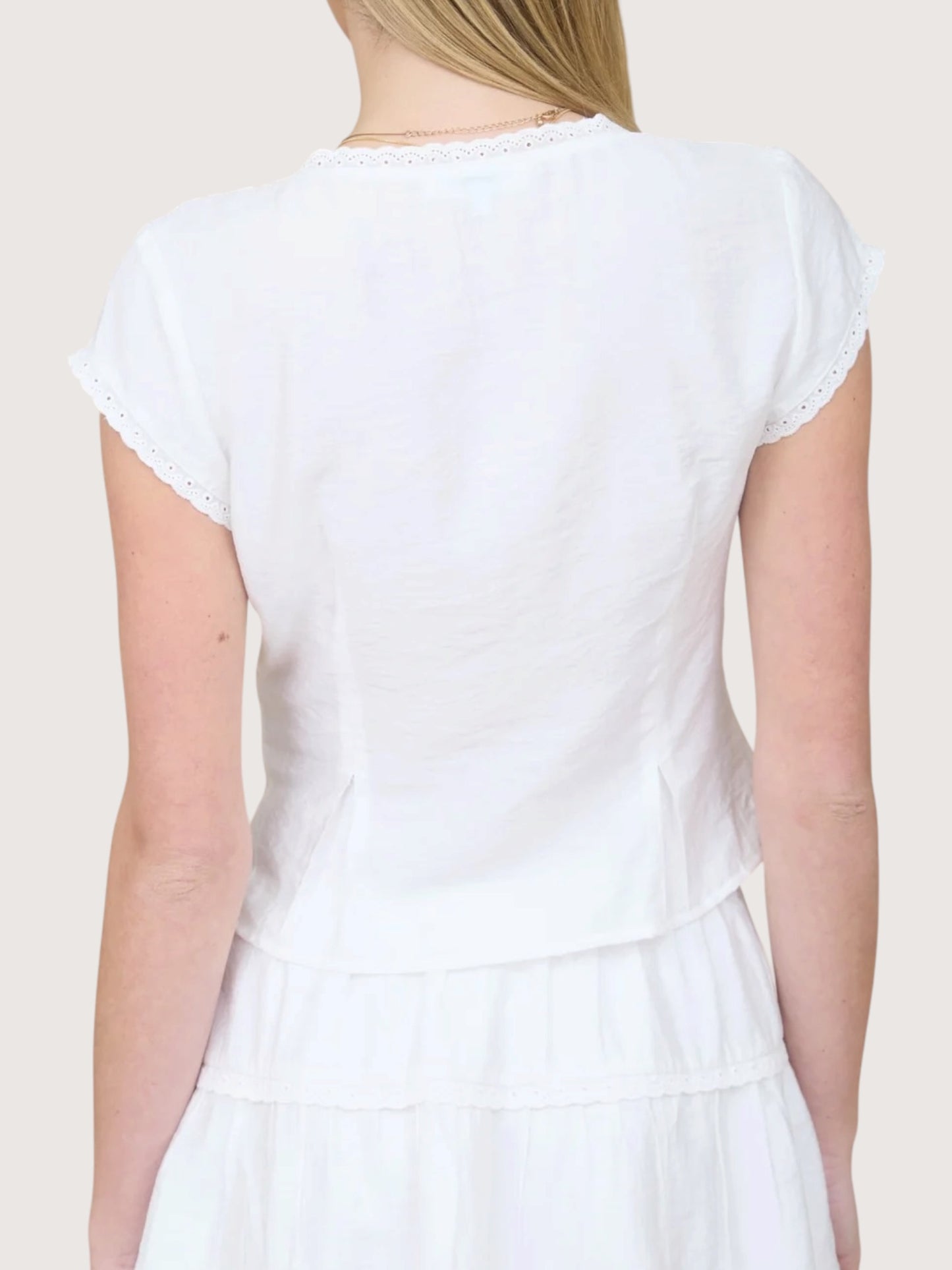 Pintuck Blouse | White