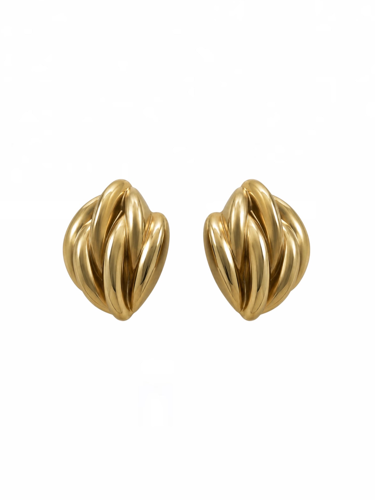 VINTAGE Gold Weaved Earring