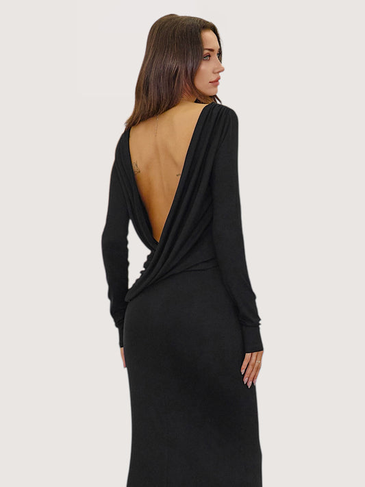 Open Back Maxi Dress