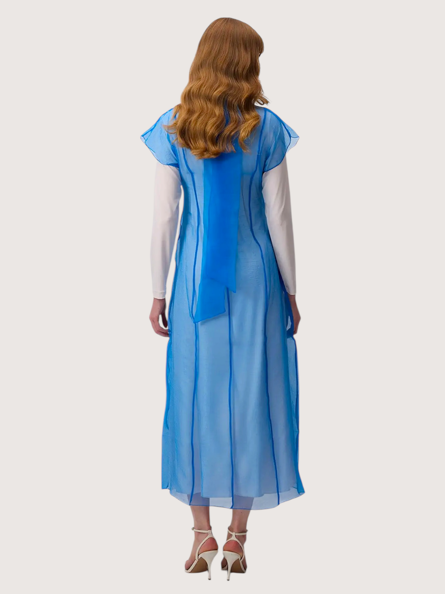 Sheer Organza Midi Dress