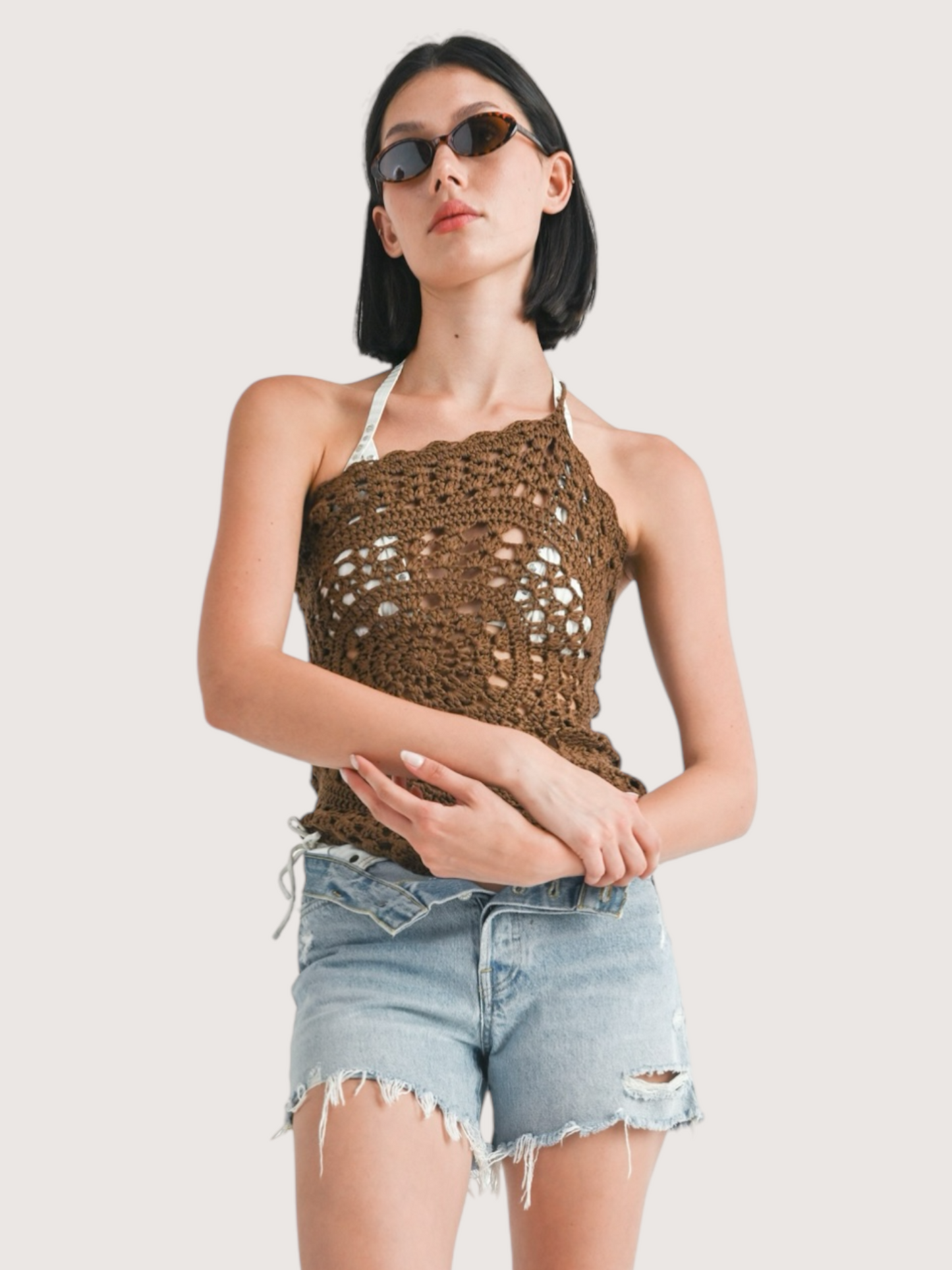 Asymmetric Crochet Tank