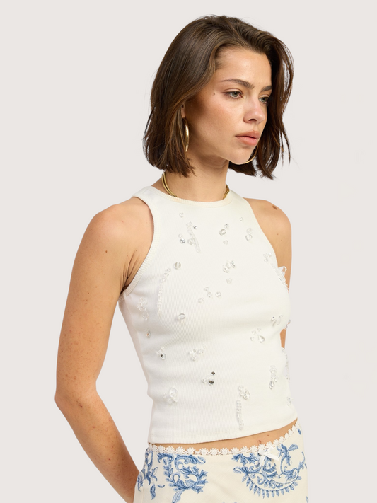 Beaded Ribbed Tank