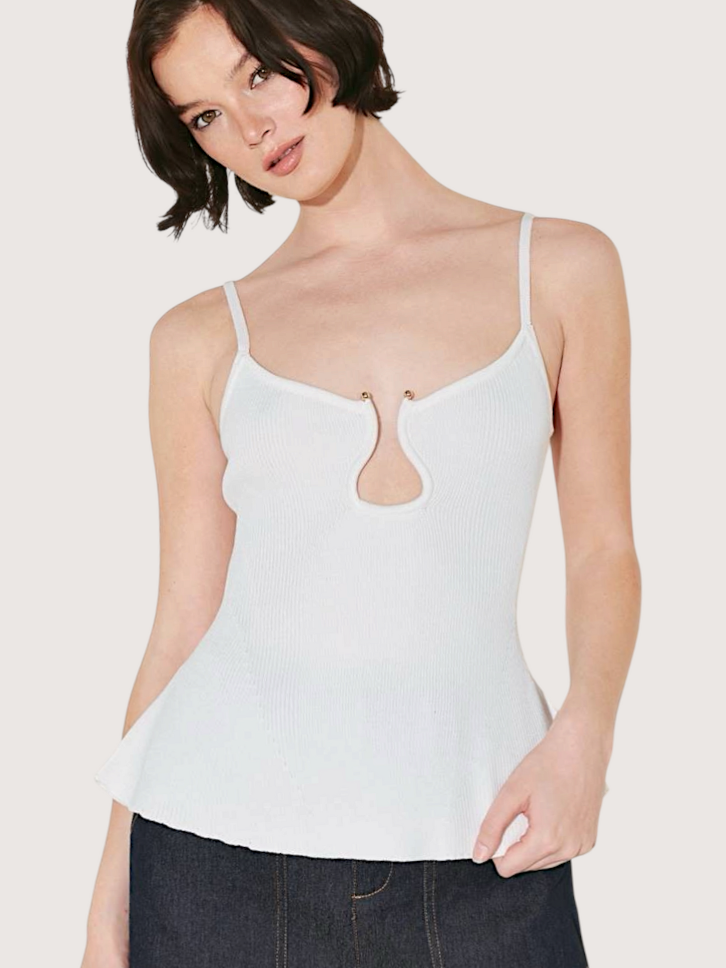 Porto Knit Top | White