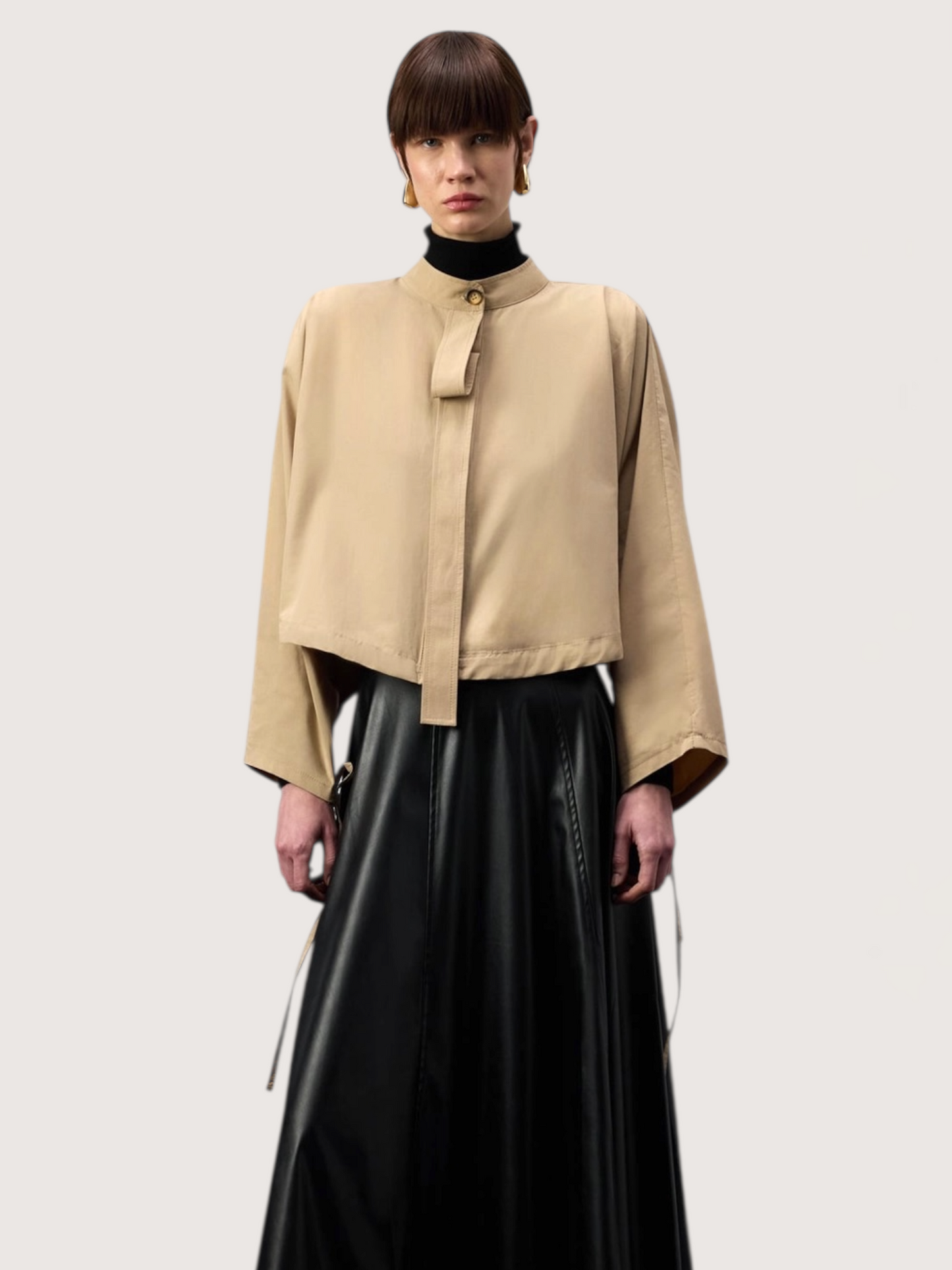 Balloon Sleeve Cropped Jacket