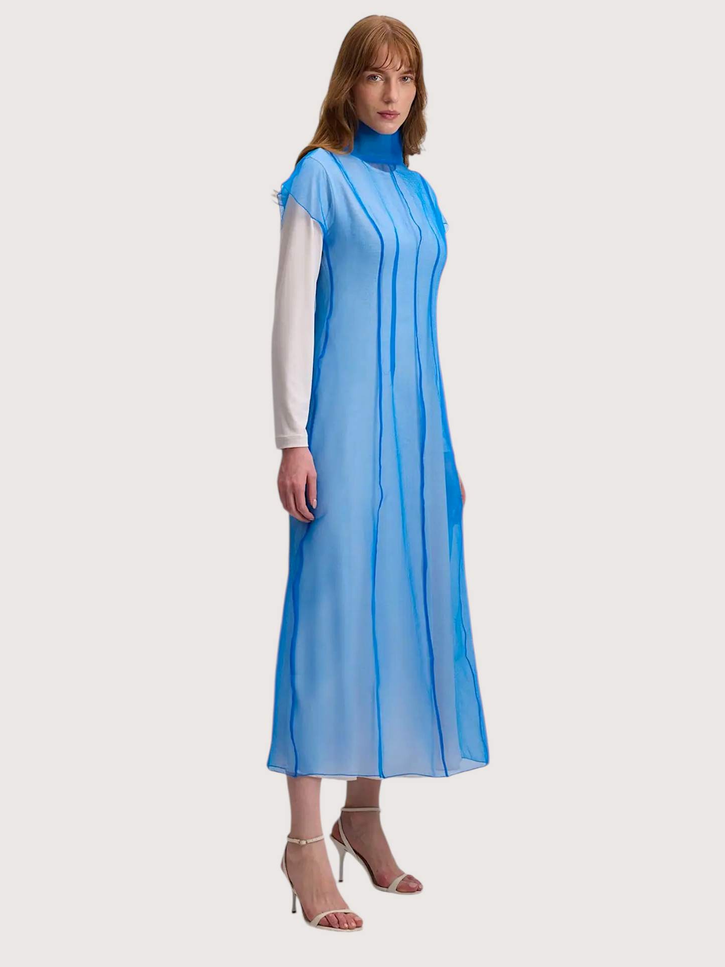 Sheer Organza Midi Dress