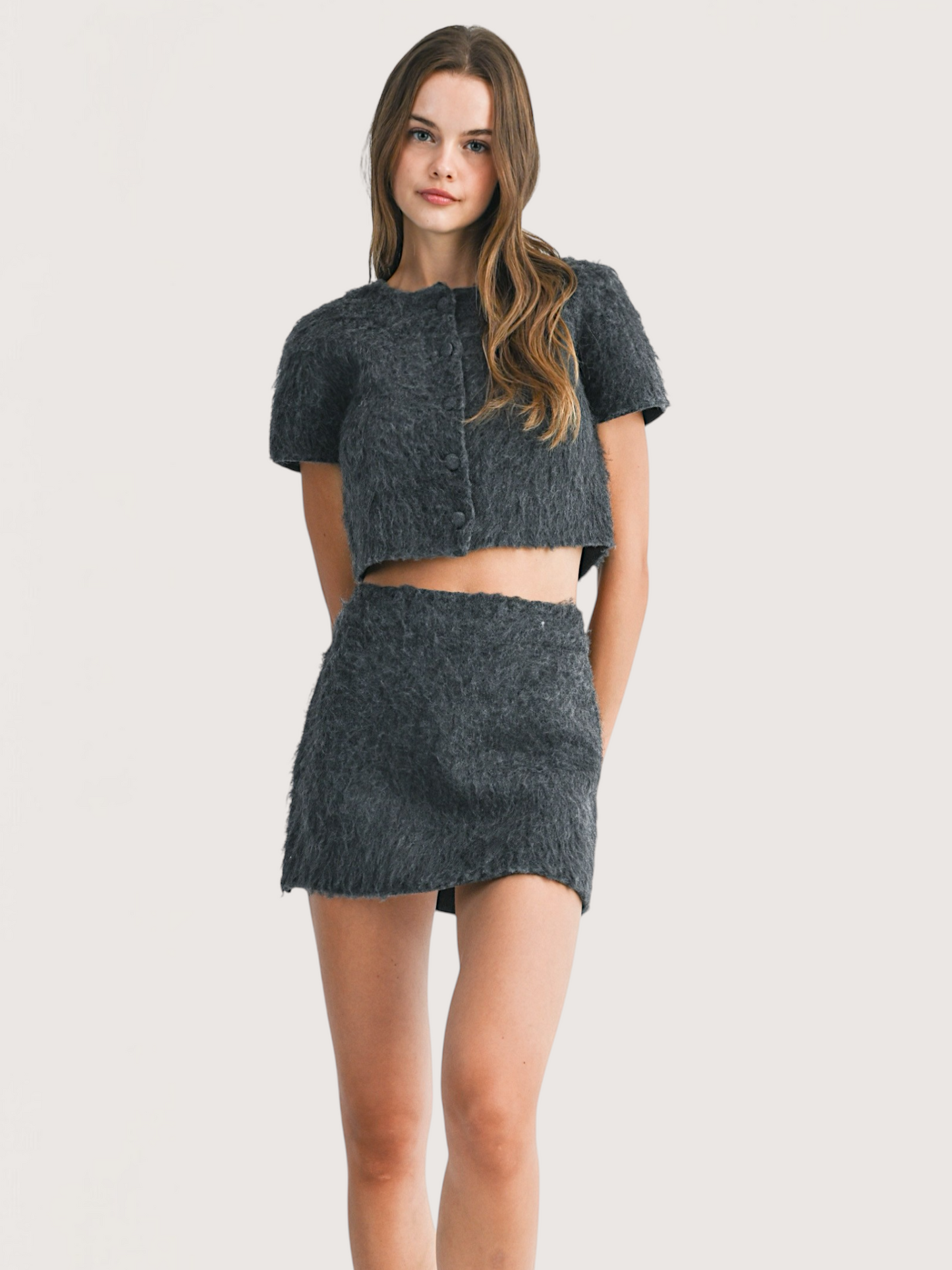 Fuzzy Knit Cardigan