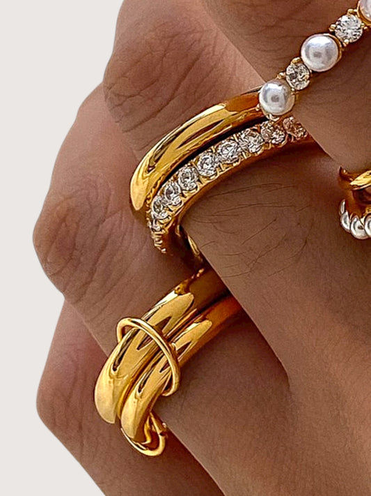 Gold Double Stack Ring
