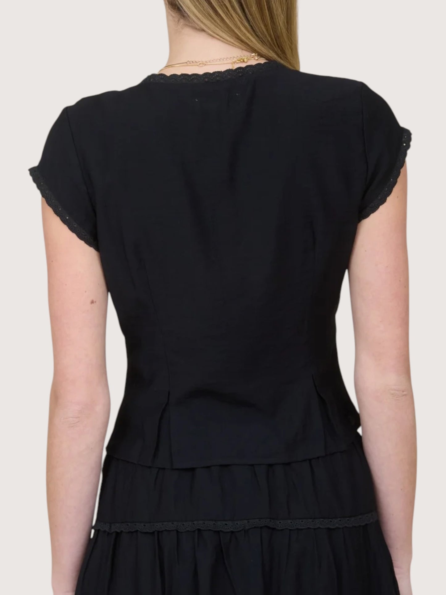 Pintuck Blouse | Black