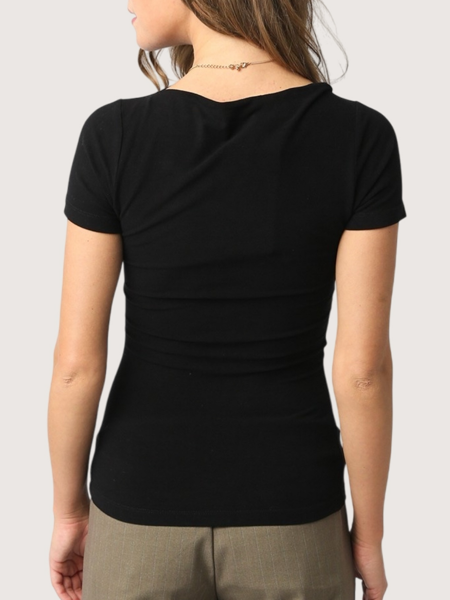 Boatneck Tee Shirt | Black