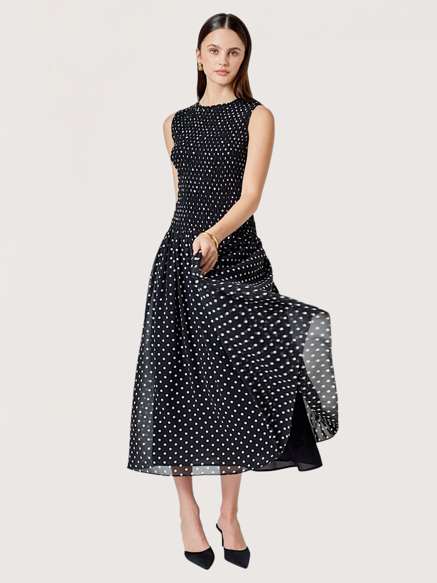 Polka Dot Maxi Dress