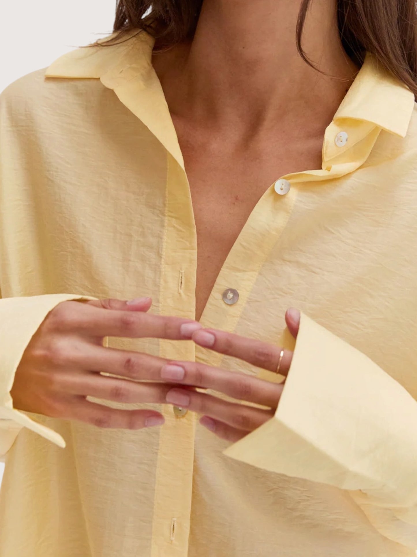 Nadia Textured Blouse | Yellow