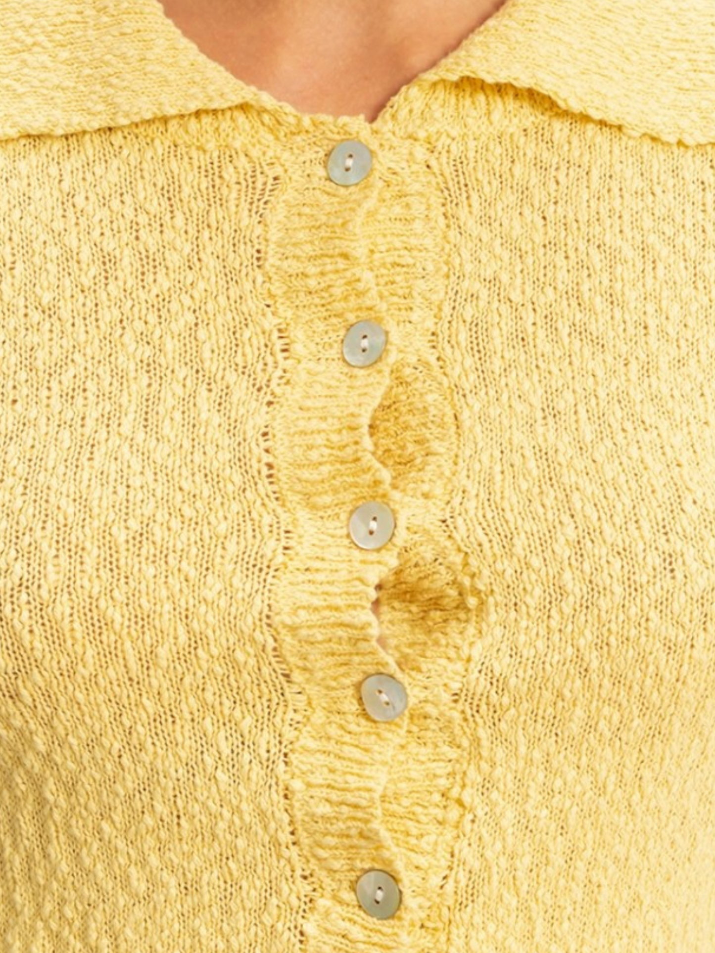 Textured Crop Top | Yellow
