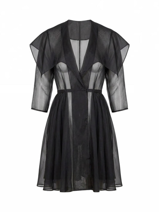 VINTAGE Wide Collar Overcoat