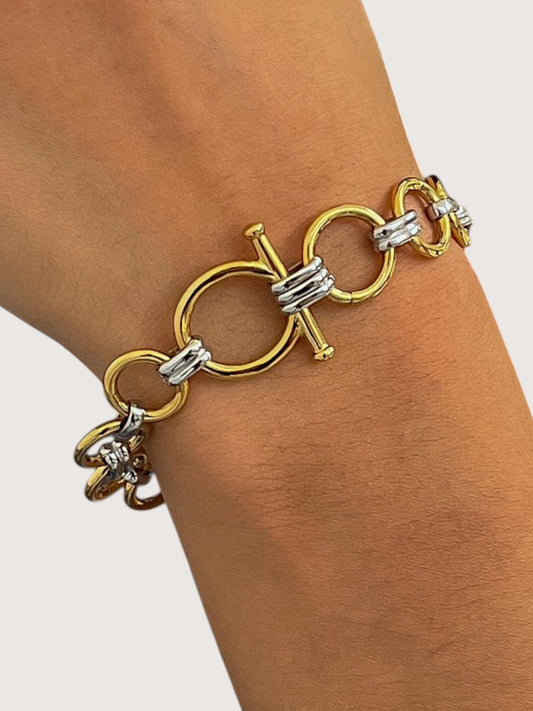 Two Tone Link Bracelet