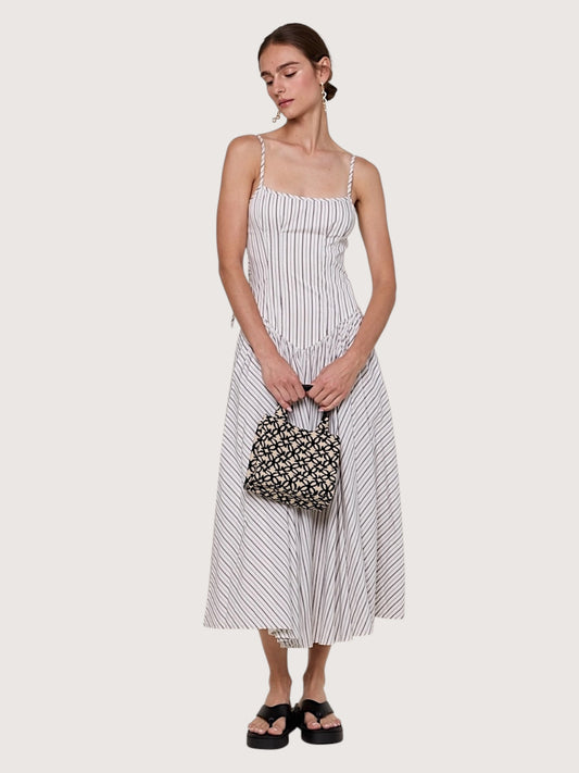 Striped Fit and Flare Dress