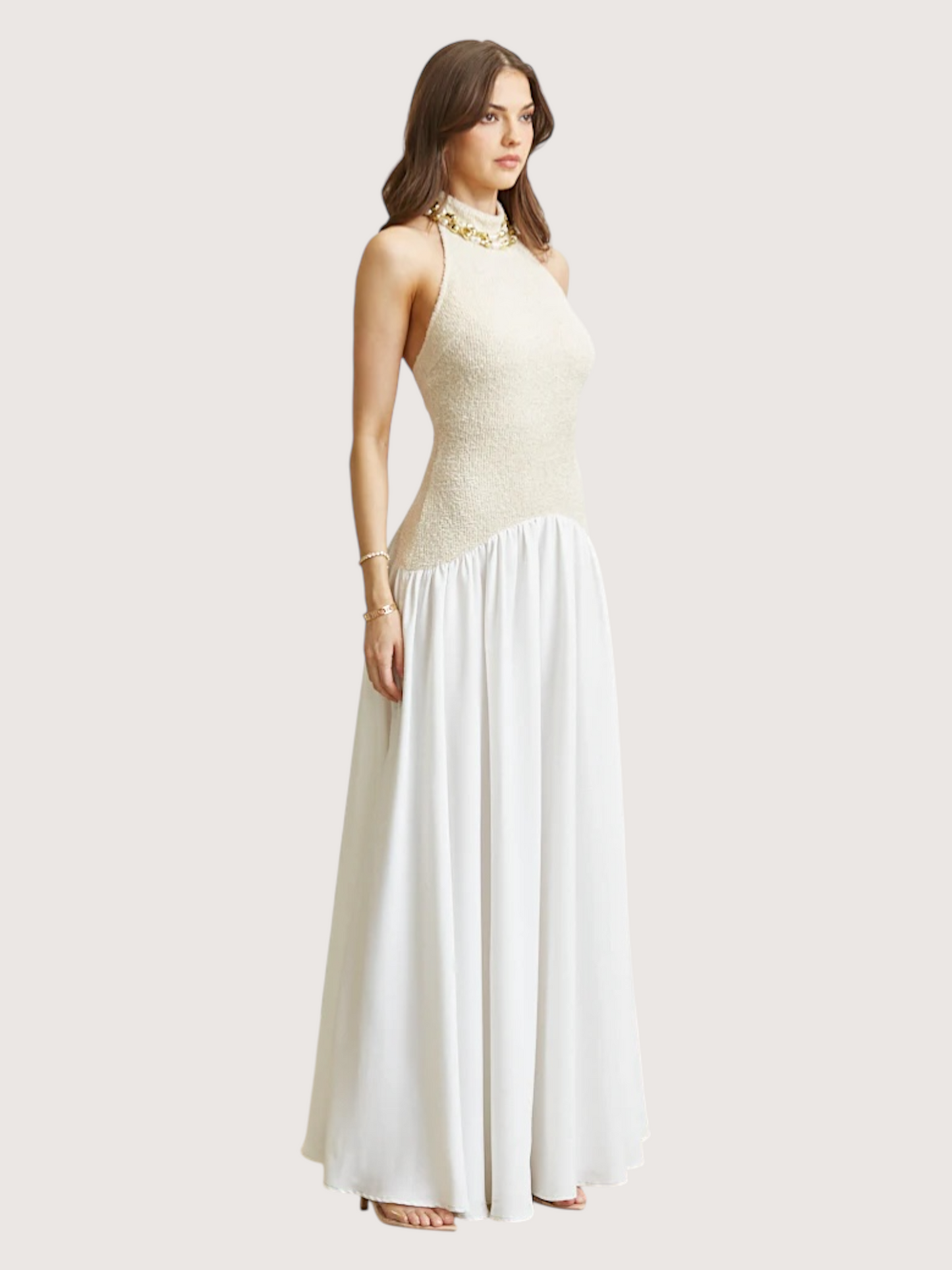 Boucle Knit Maxi Dress