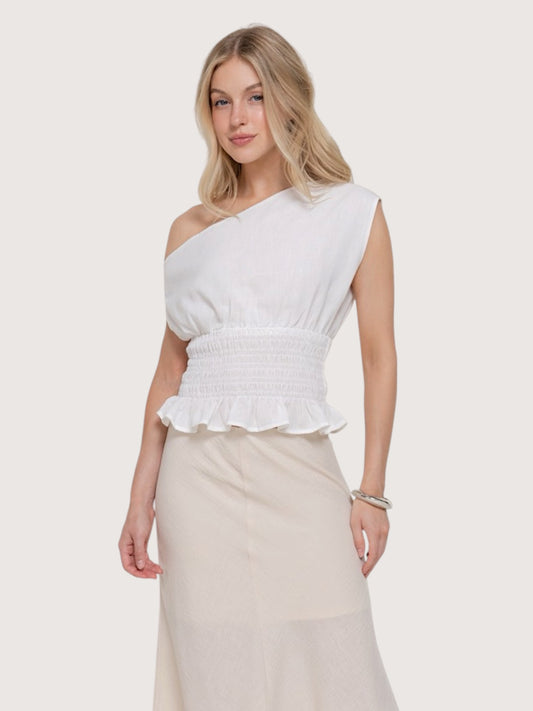 OTS Smocked Top | Off White