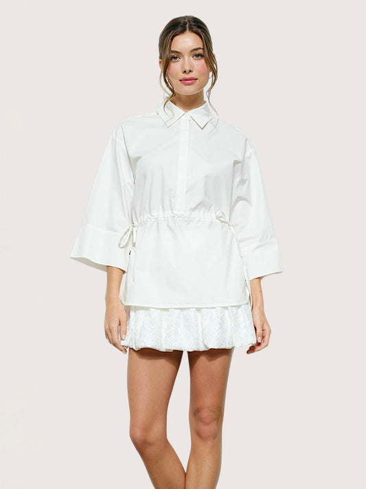 Drawstring Tunic Top