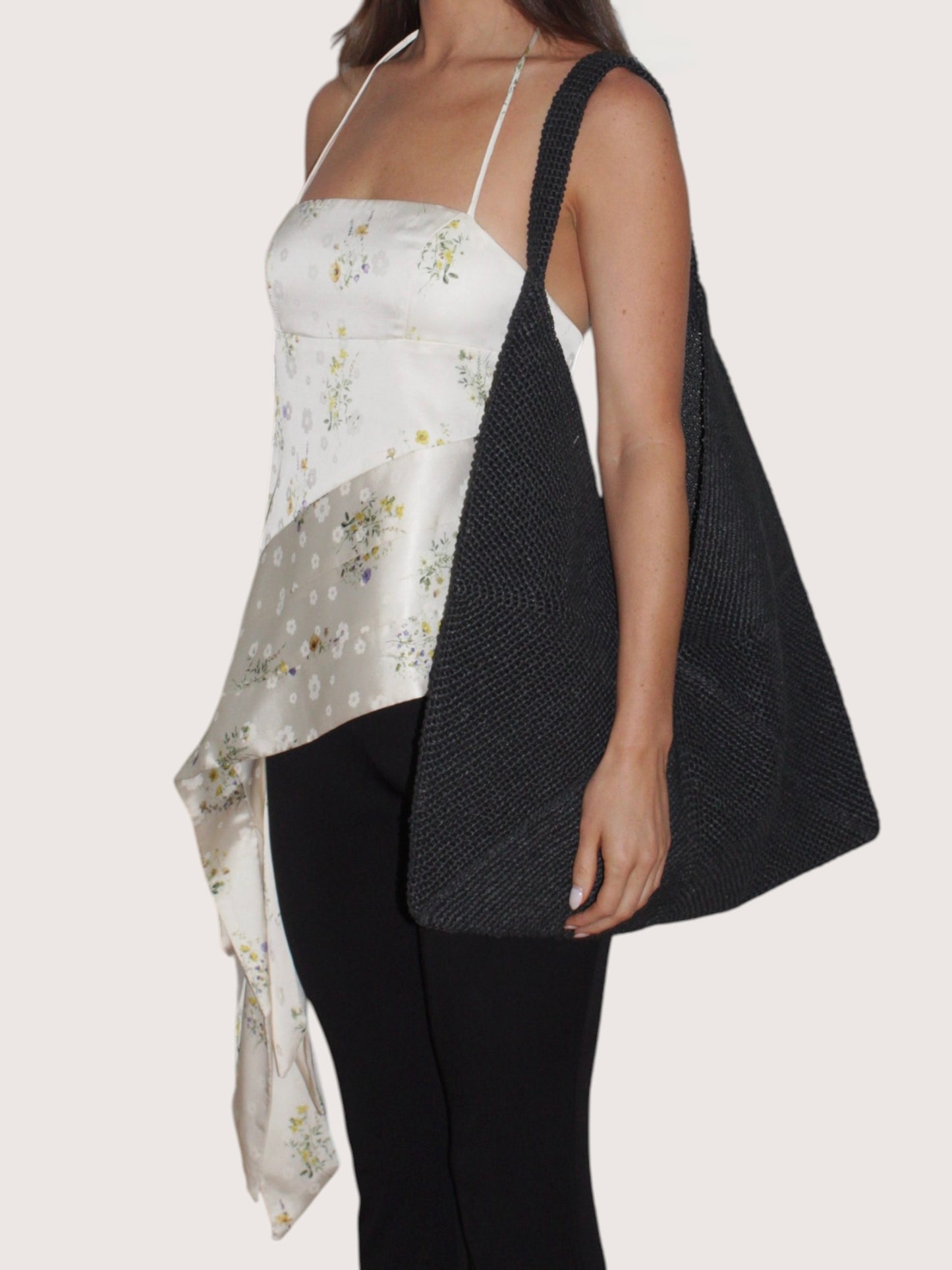 Marina Raffia Hobo