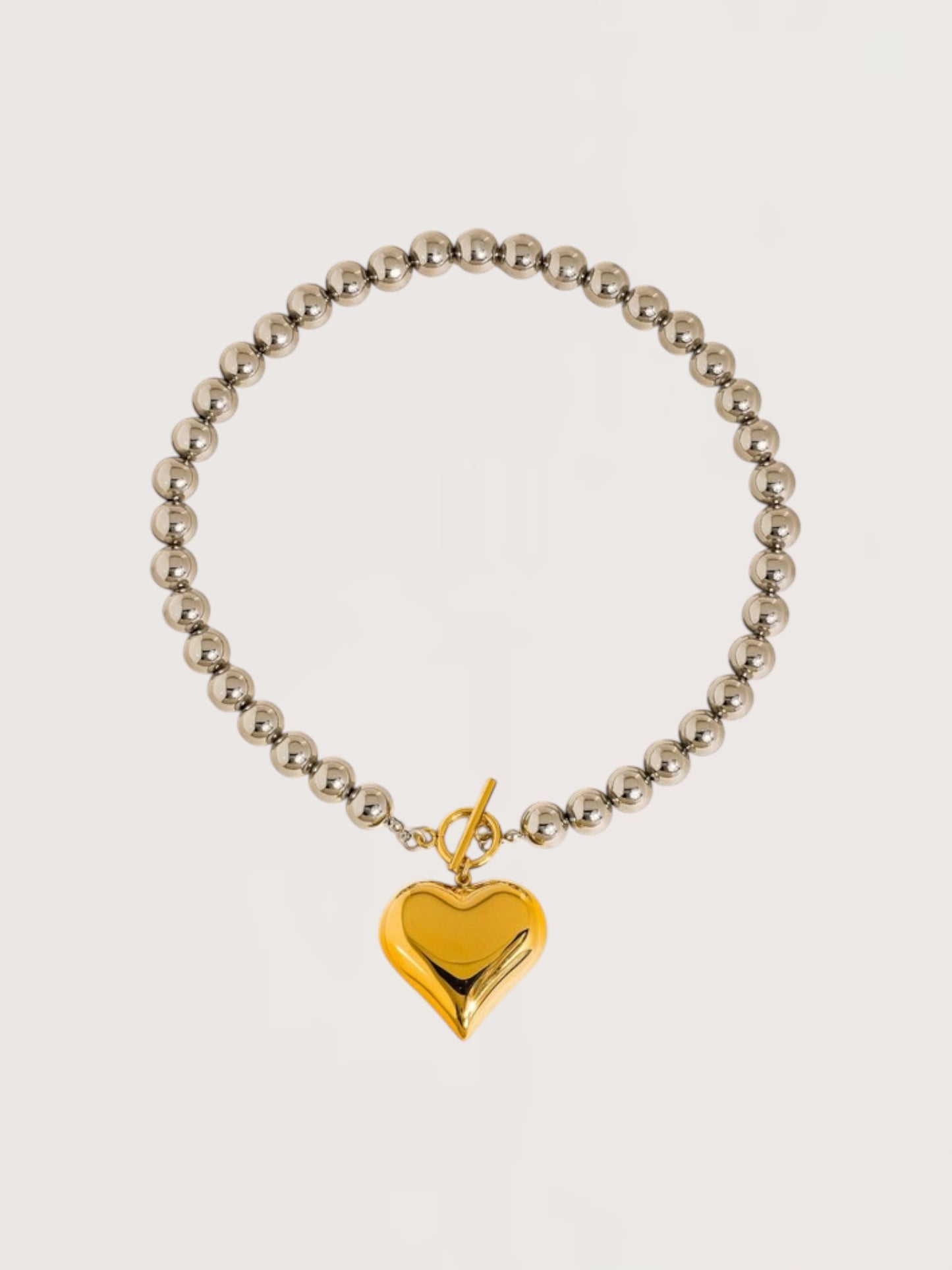 Two Tone Heart Necklace