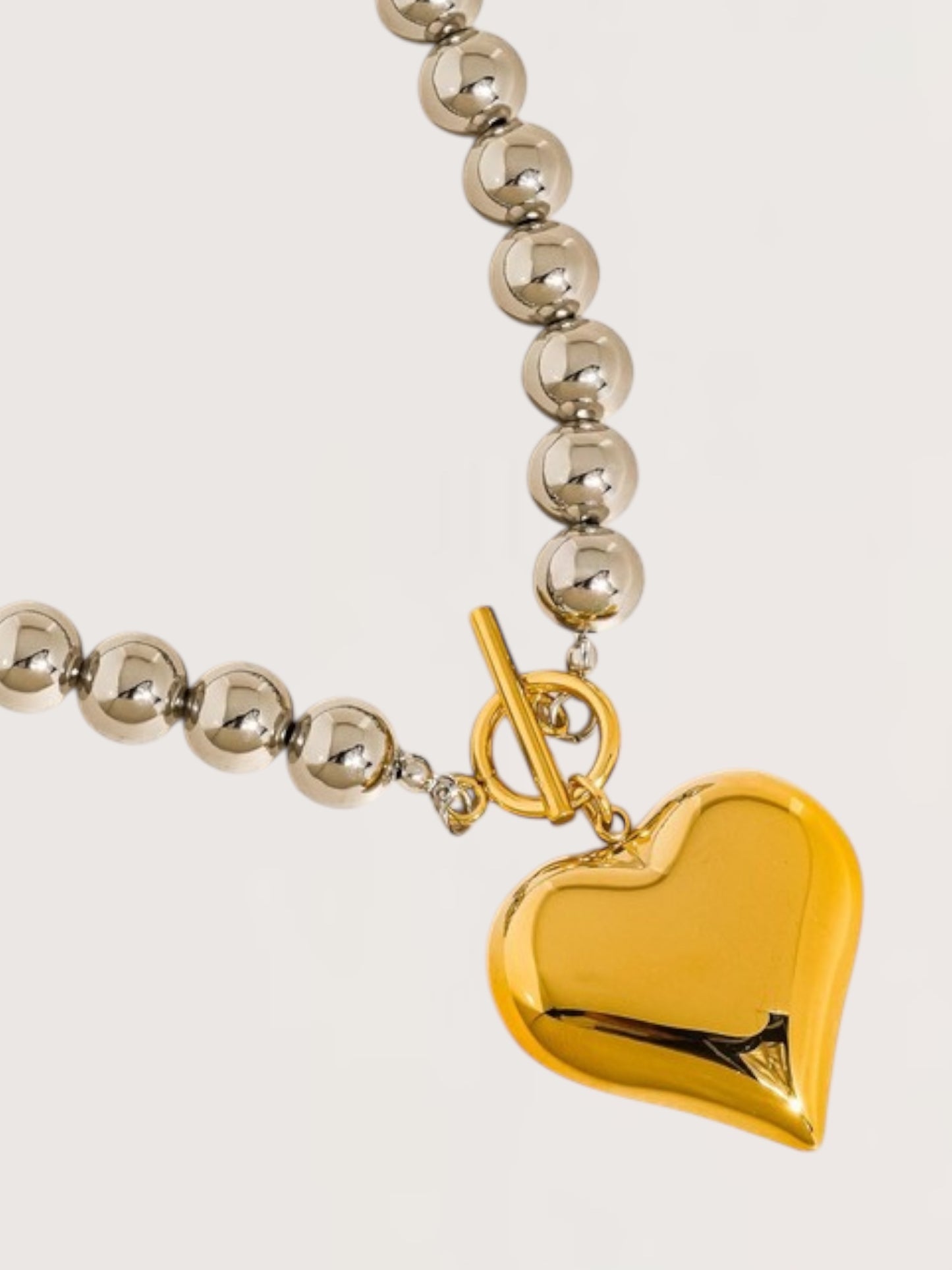 Two Tone Heart Necklace