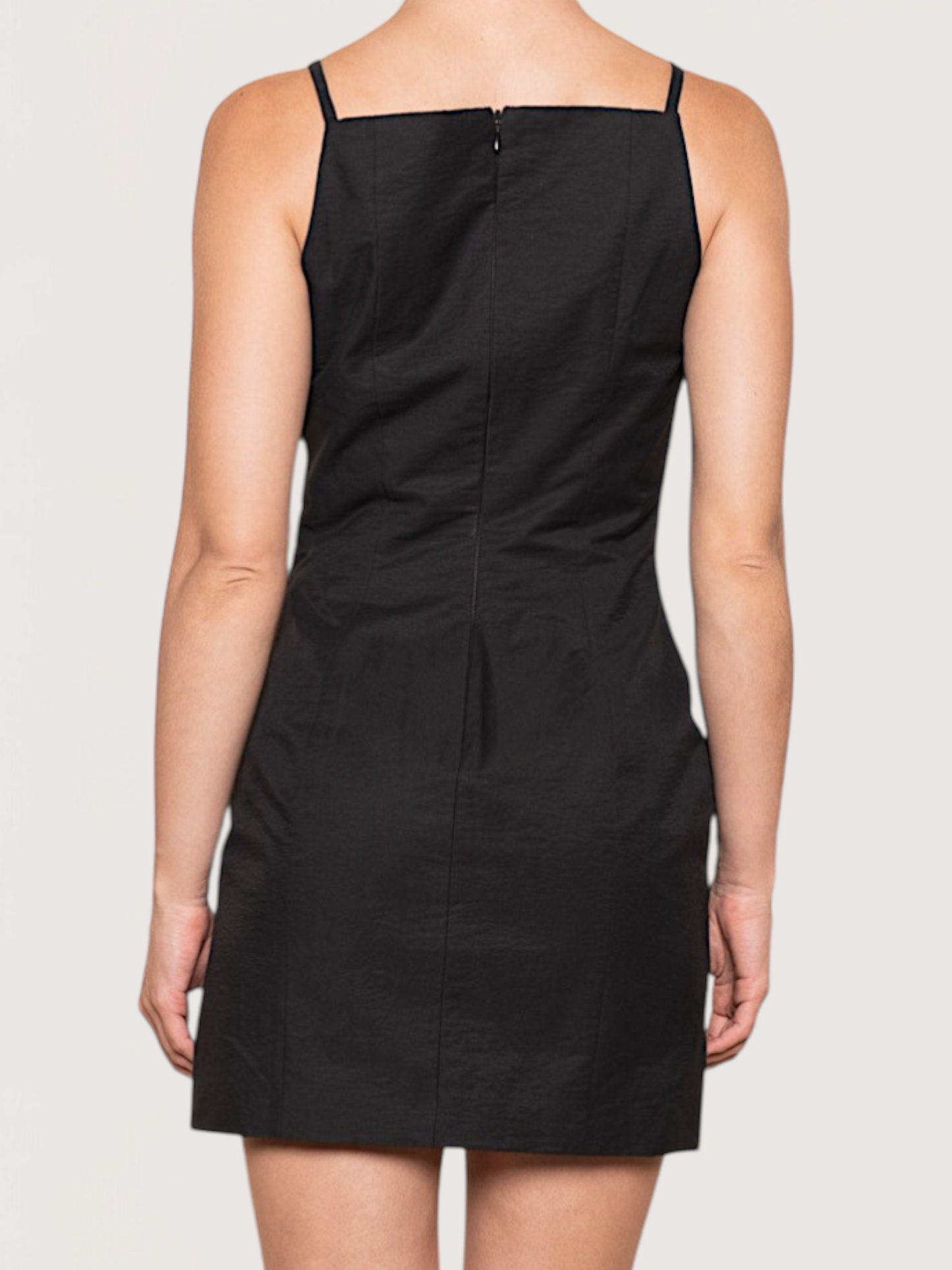 Square Neck Pleated Dress