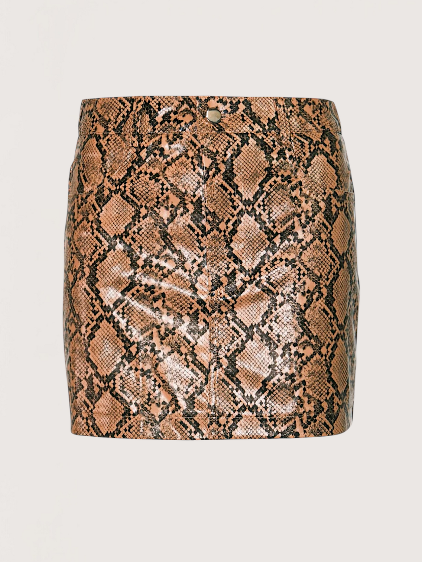 Snakeskin Mini Skirt