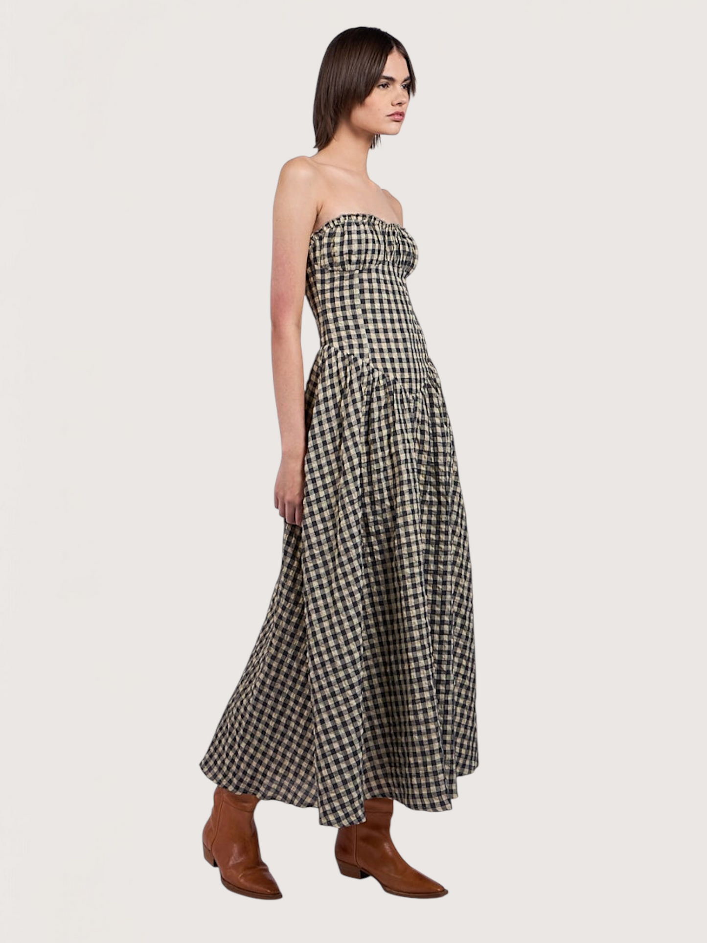 Skylar Checker Print Dress