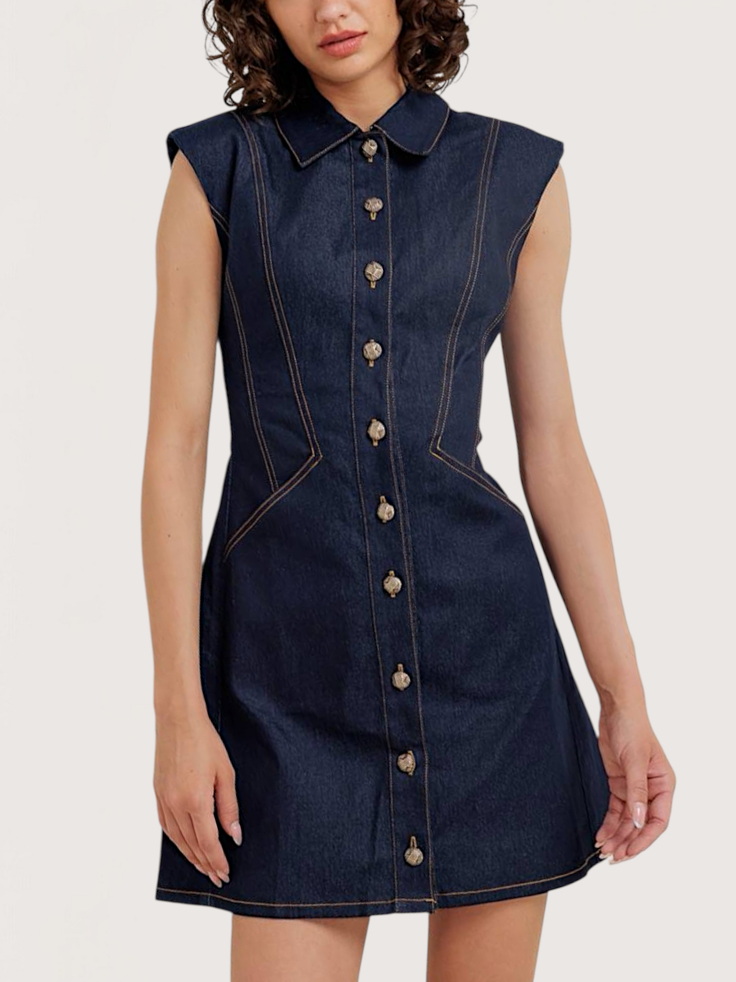 Button Up Denim Dress