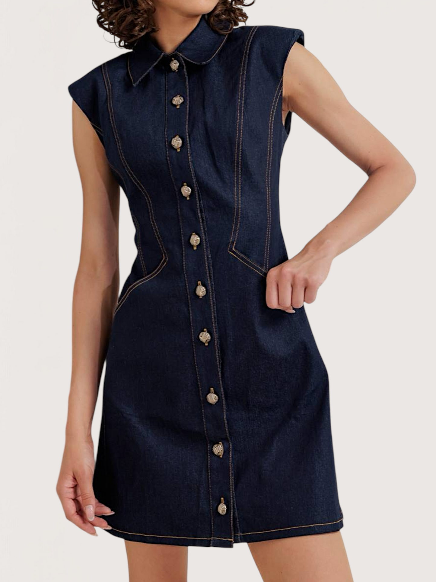 Button Up Denim Dress