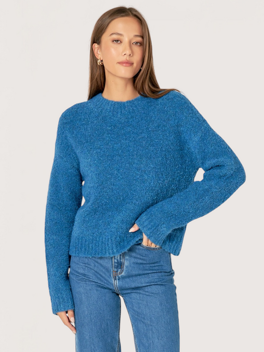 Rachel Fuzzy Knit Sweater | Blue