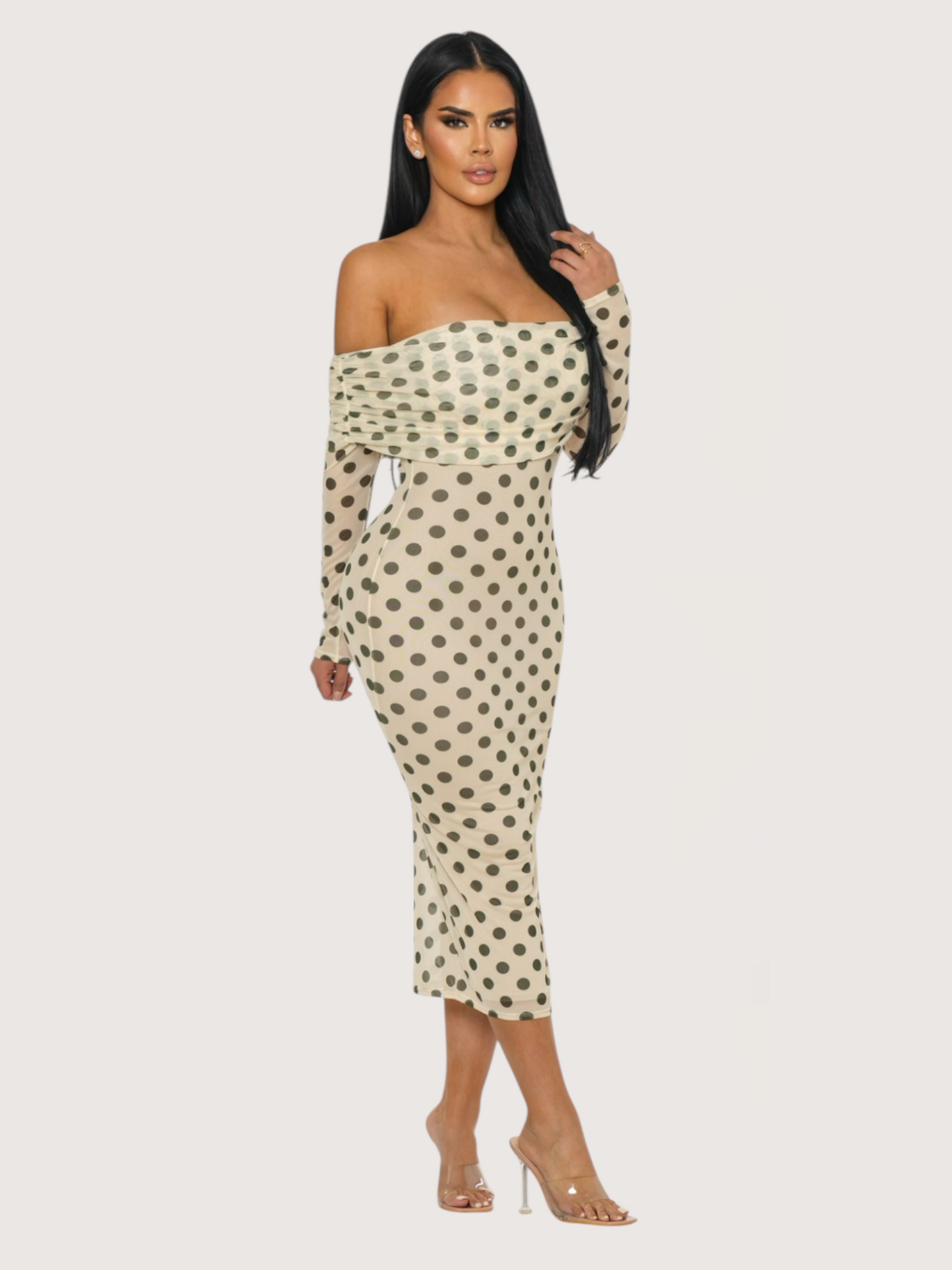 OTS Polka Dot Dress