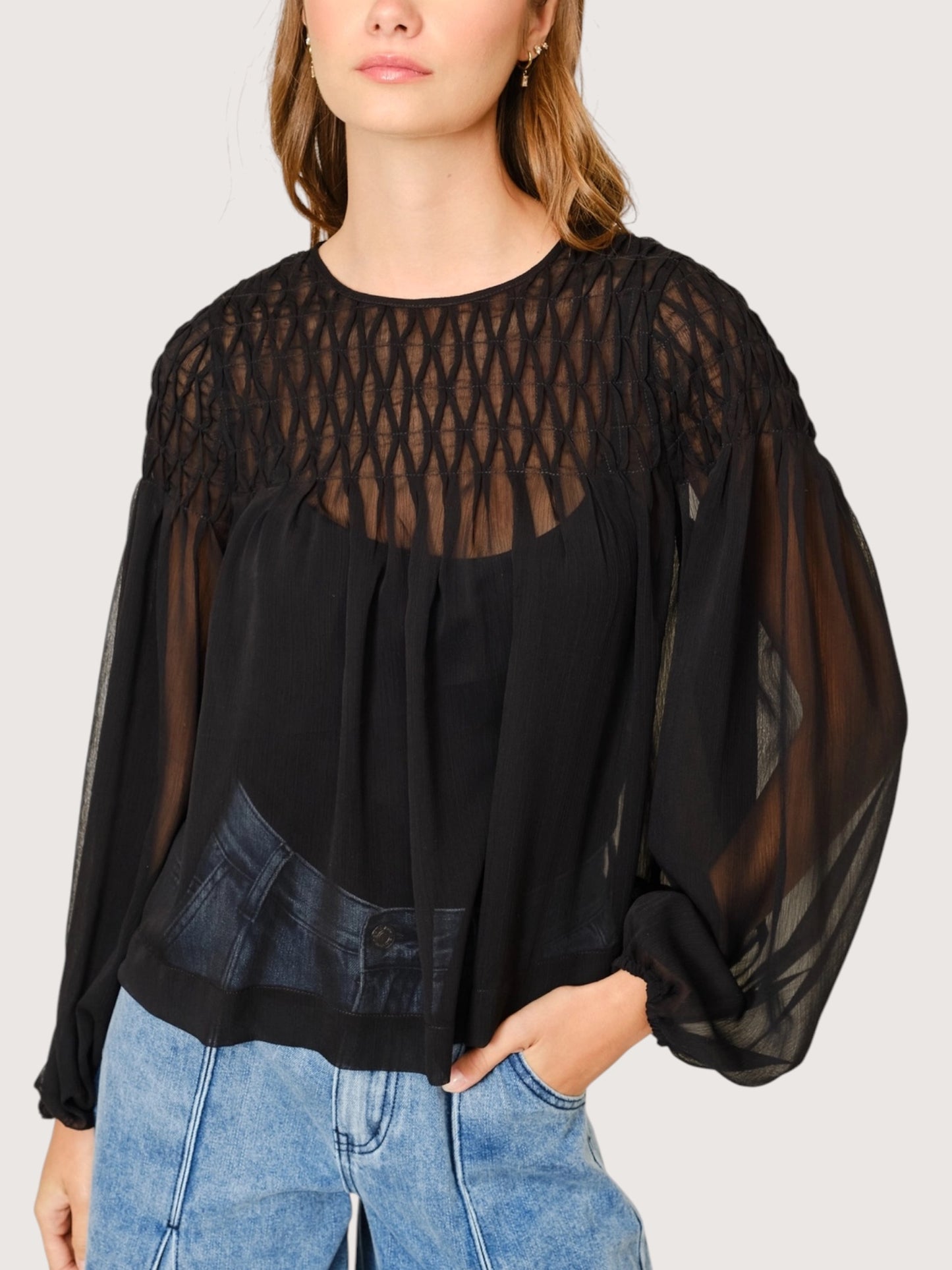 Chiffon Babydoll Blouse