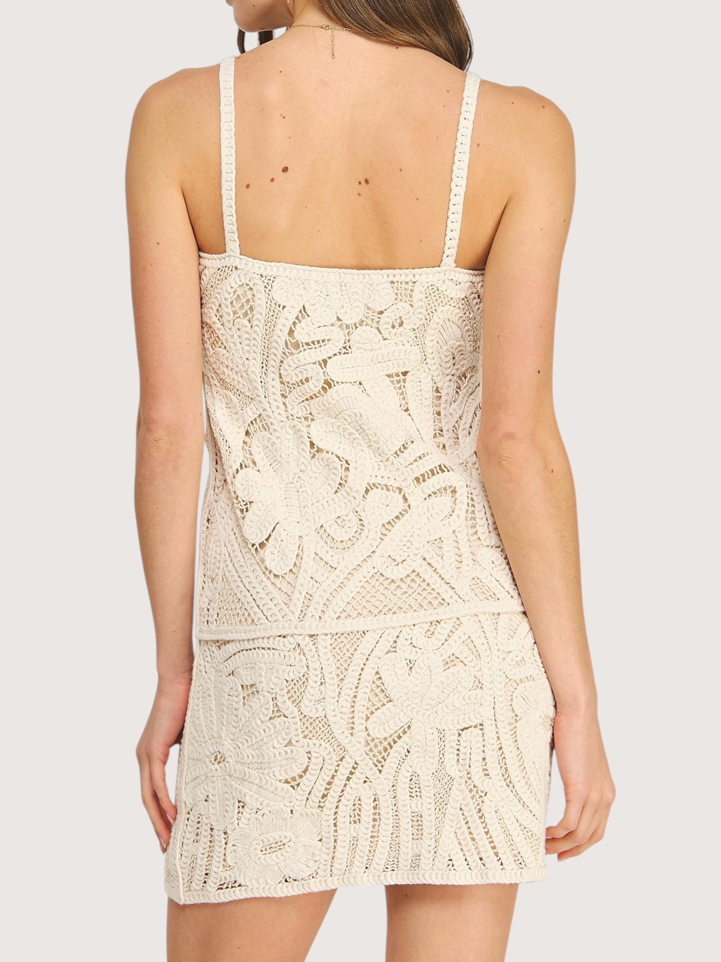 Crochet Column Mini Dress