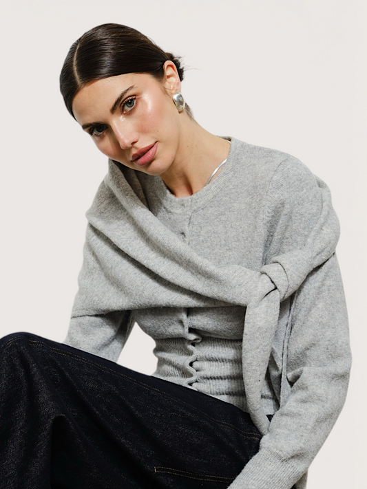 Button Up Cardigan with Shawl