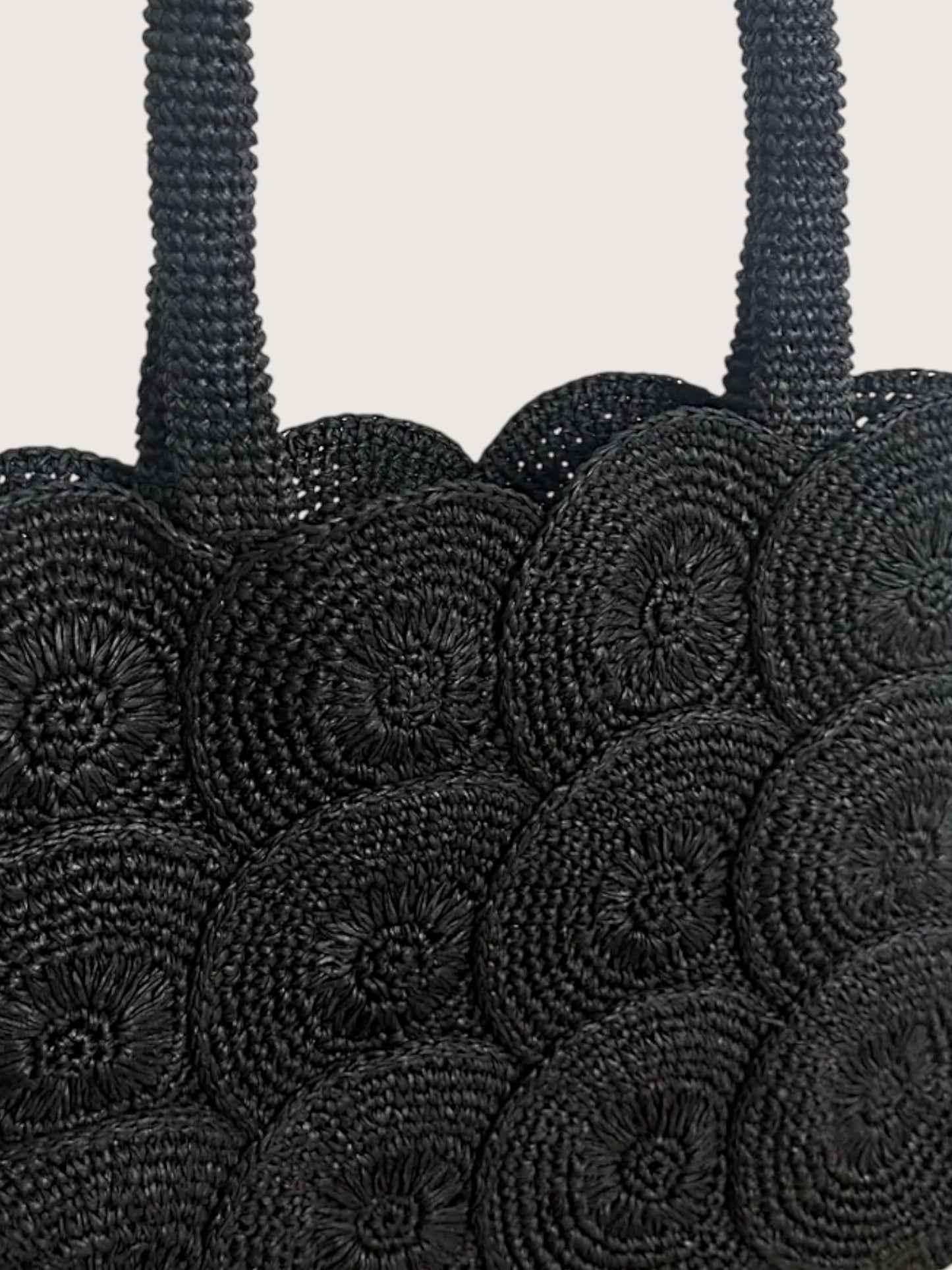 Top Handle Raffia Tote