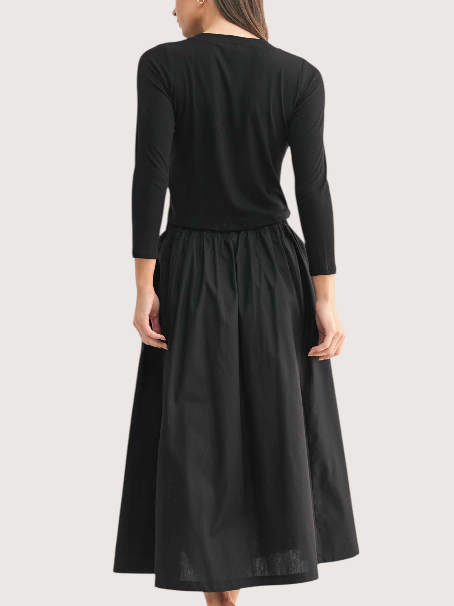 Cardigan and Skirt Set | Black