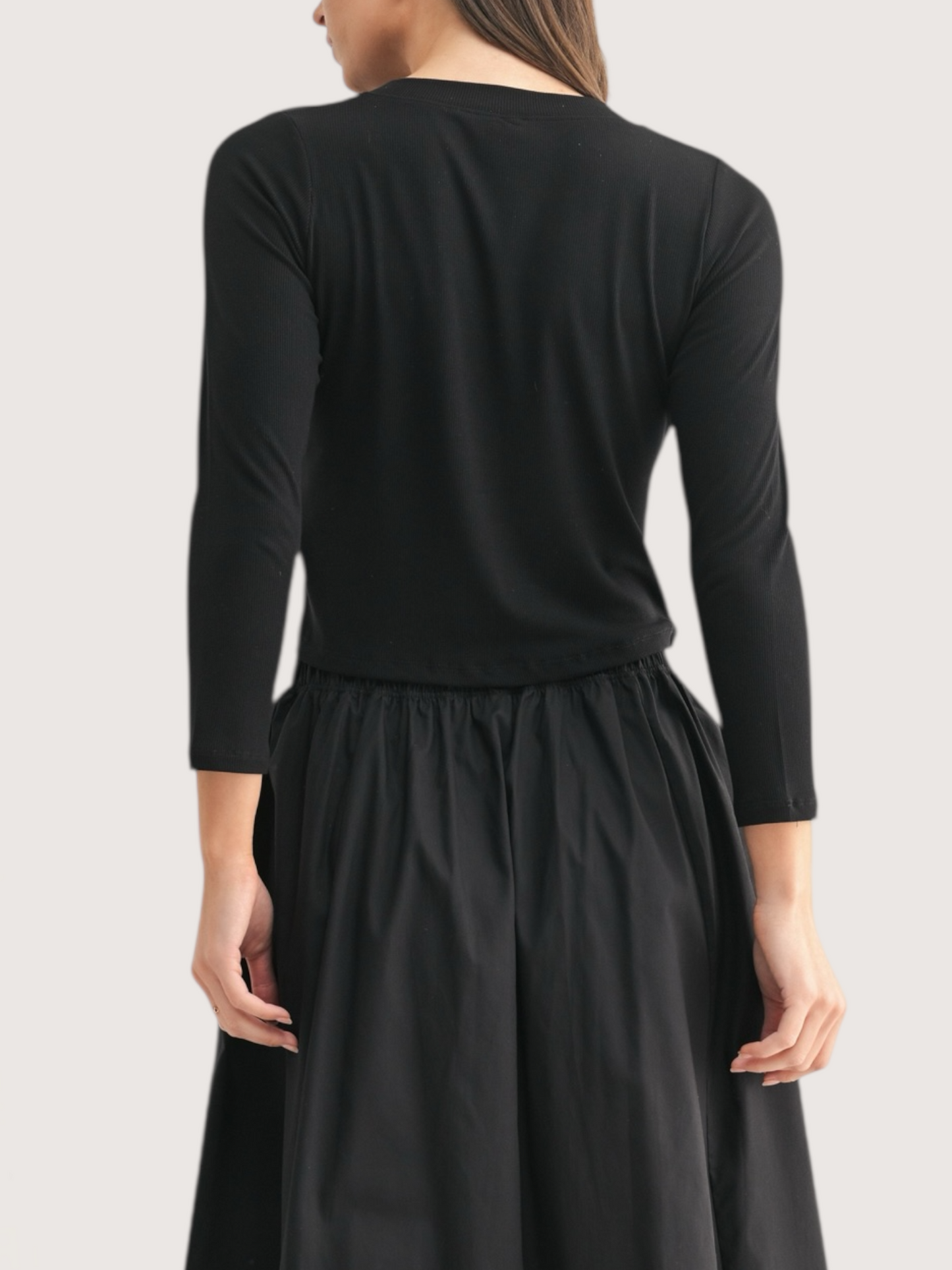 Cardigan and Skirt Set | Black