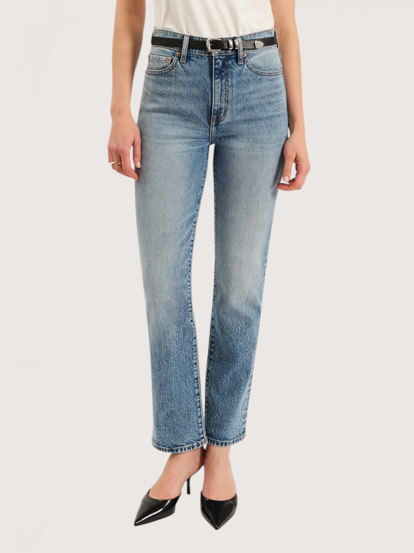 High Rise Straight Denim
