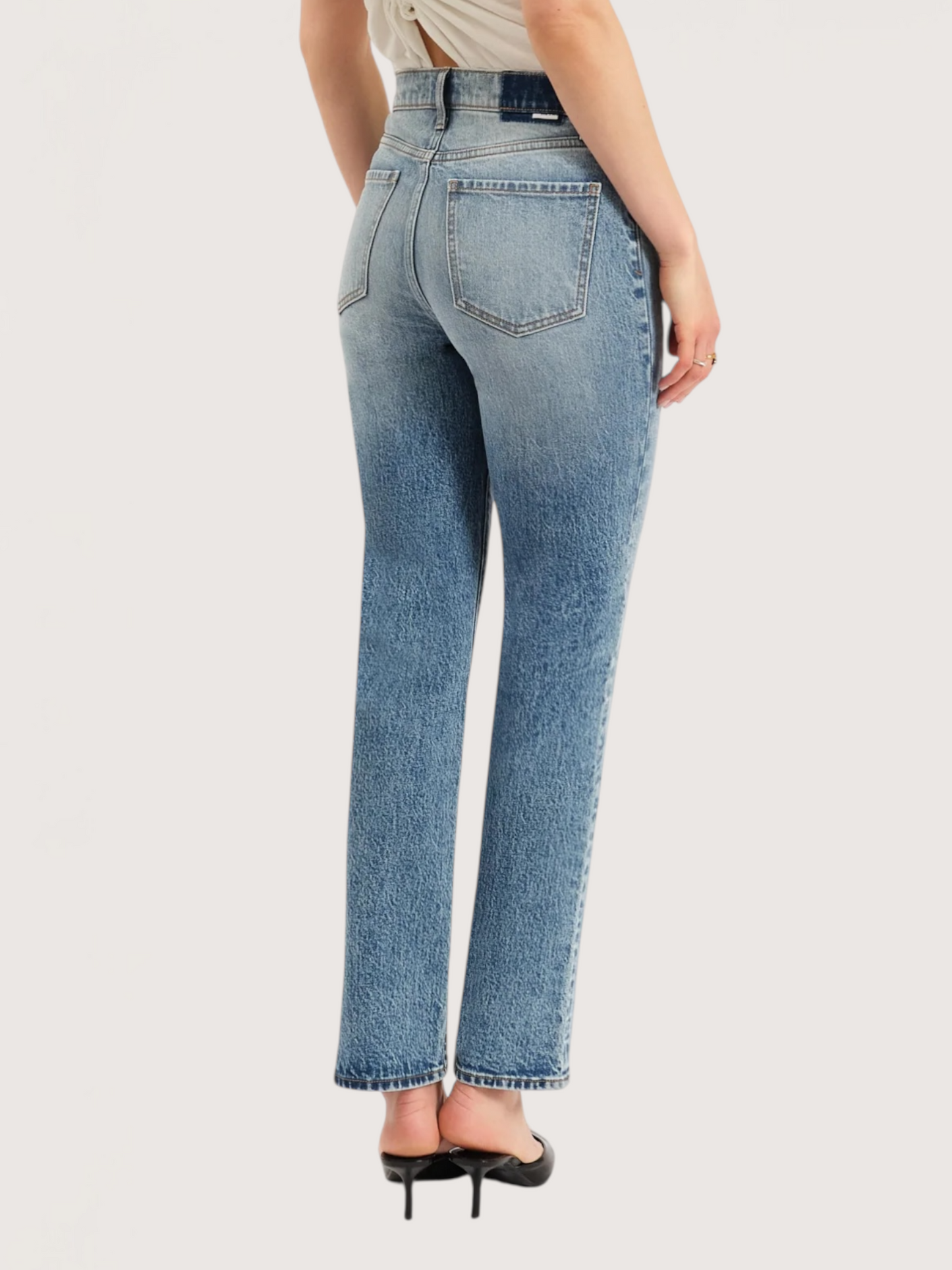 High Rise Straight Denim