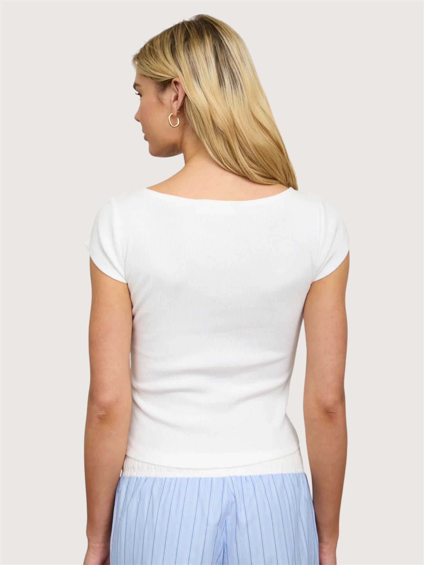 Boatneck Knit Tee