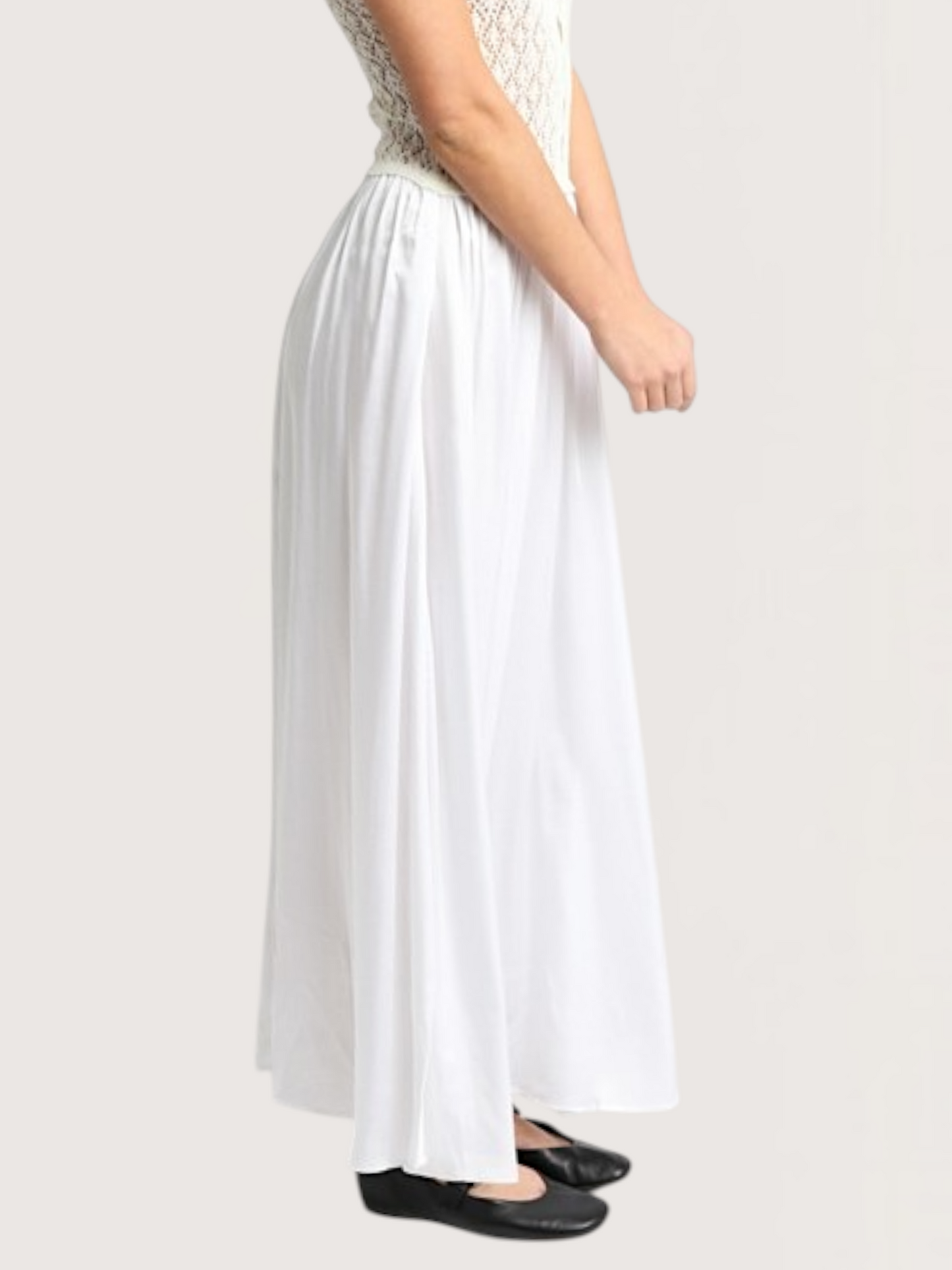 Crochet Drop Hem Dress | White