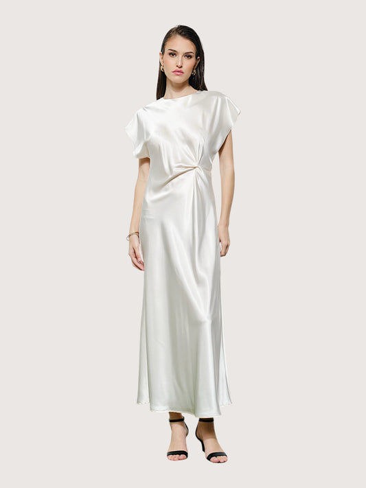 Cora Draped Dress | Ivory