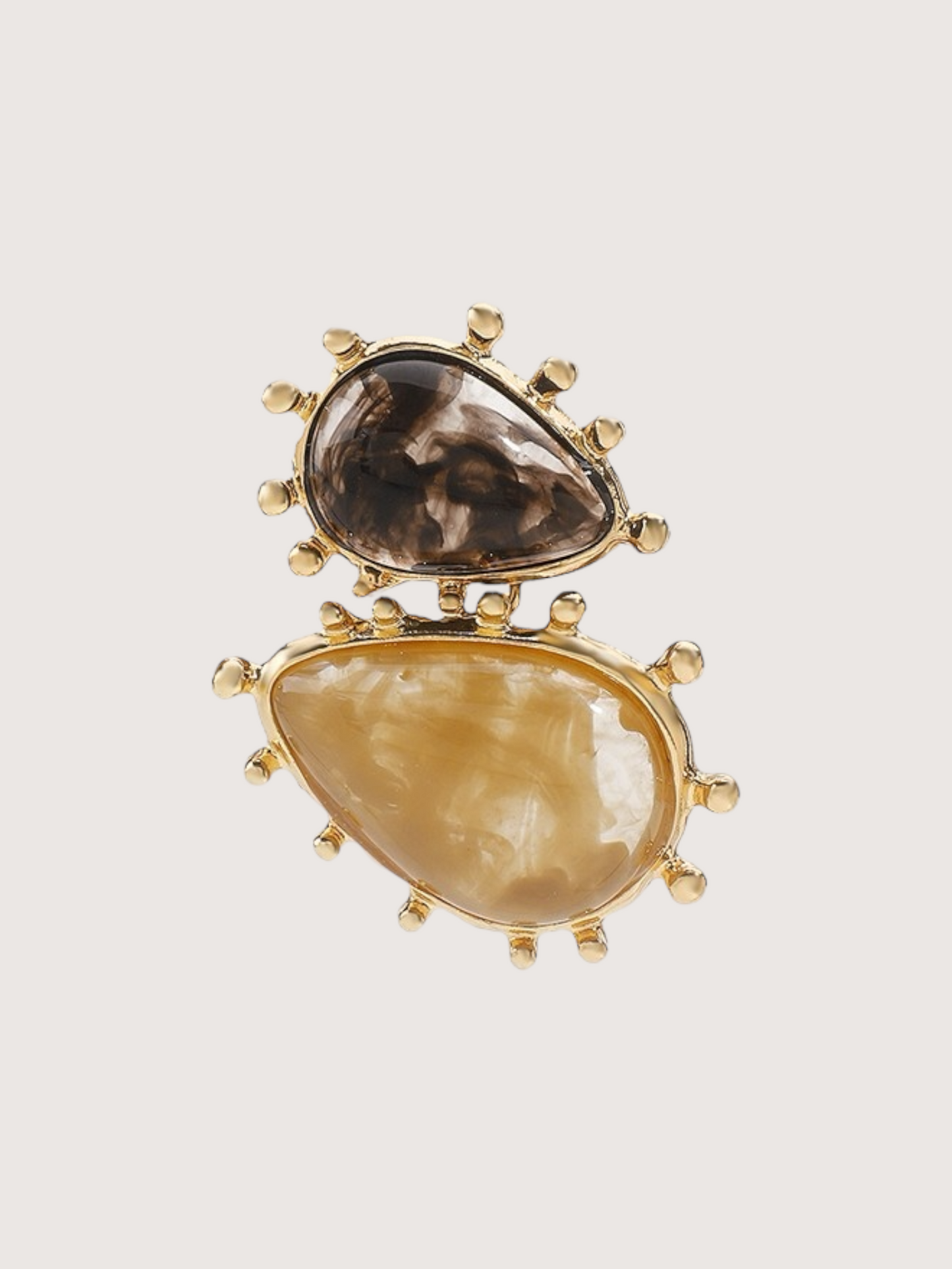 Geometric Resin Earring | Gold