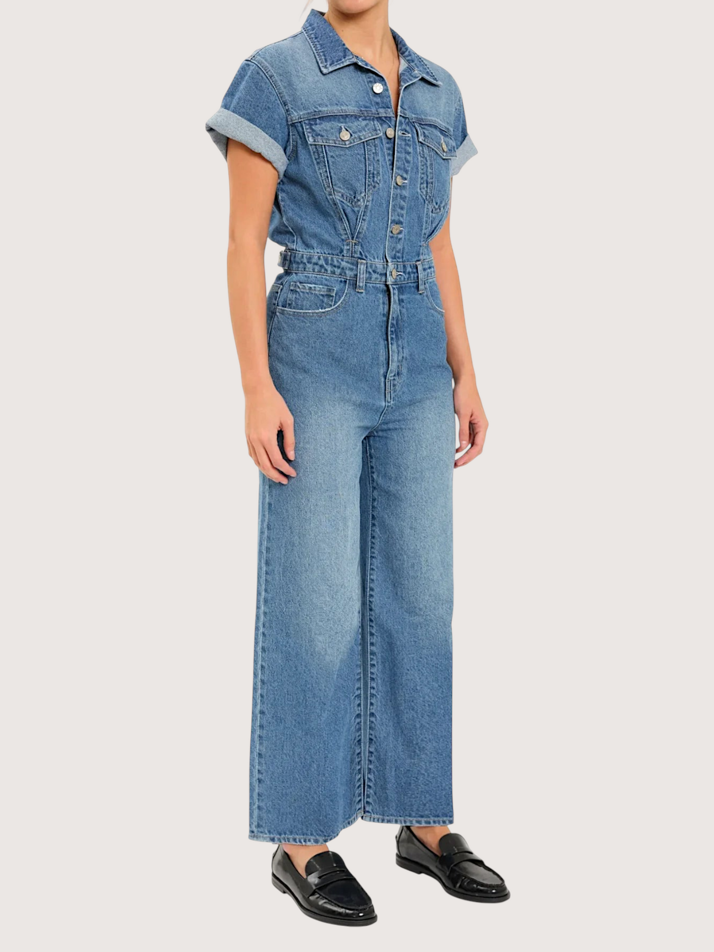 Denim Utility Jumpsuit
